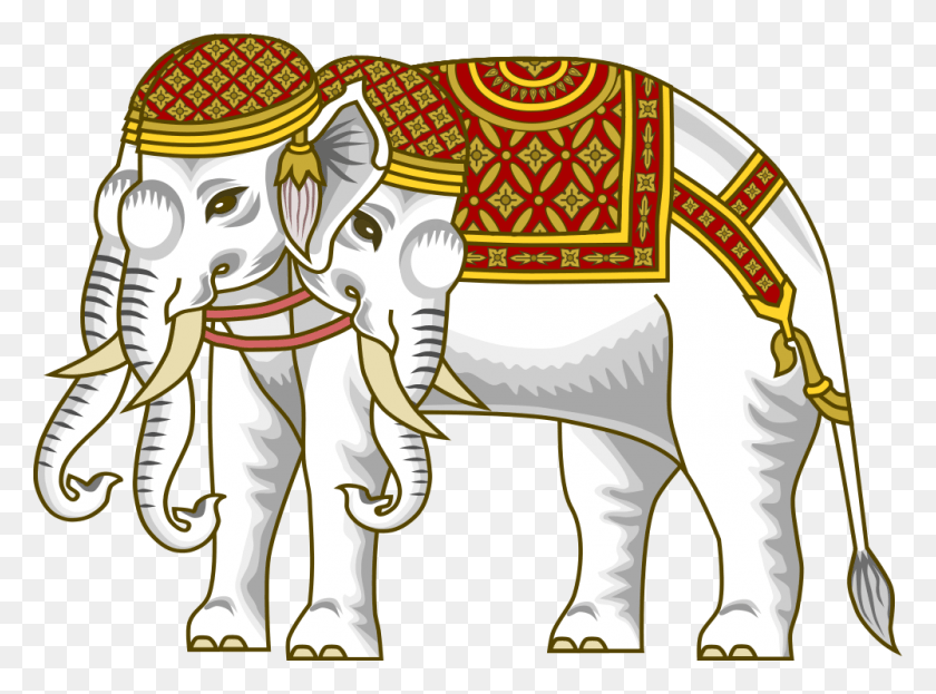 1000x722 The Airavata Vehicle Of The Hindu God Indra Depicted White Elephant Hindu, Mammal, Animal HD PNG Download