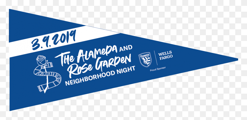 1348x605 The Alameda And Rose Garden Neighborhood Night Pennant Banner, Text, Label, Paper HD PNG Download