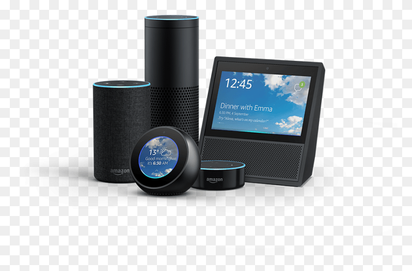 887x560 The Alexa Family Amazon Echo Family Transparent, Monitor, Screen, Electronics HD PNG Download