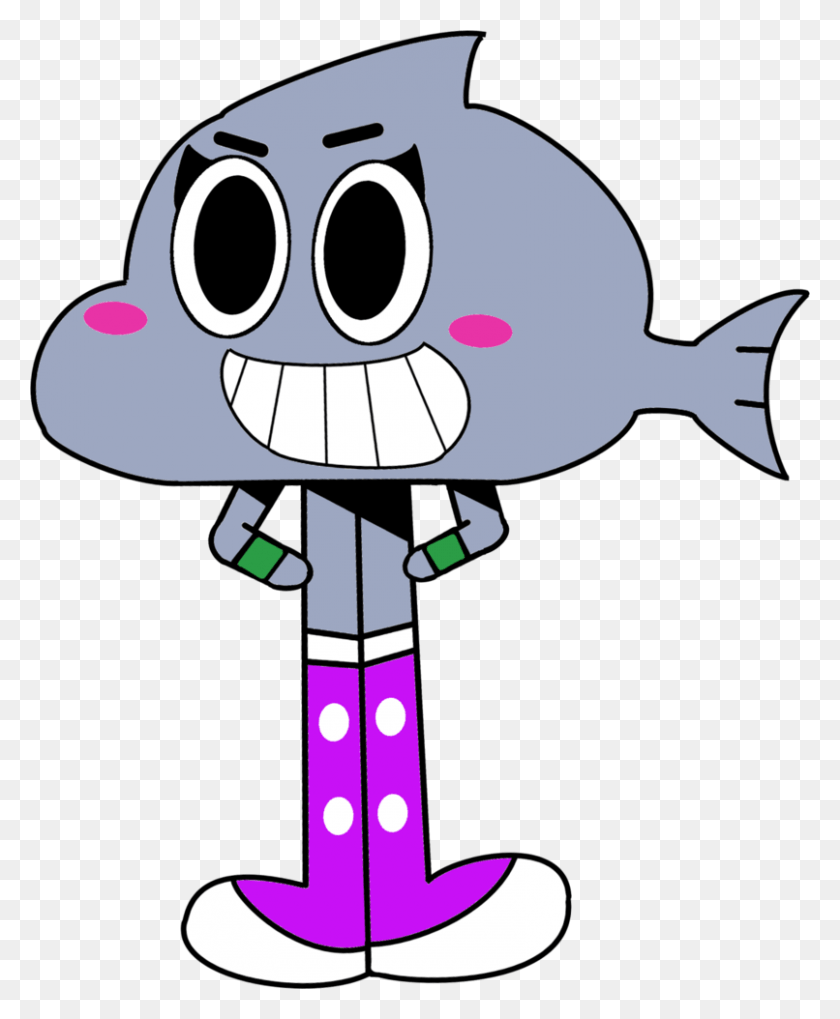 806x992 The Amazing World Of Gumball Ocs Amazing World Of Gumball Shark, Figurine, Label HD PNG Download