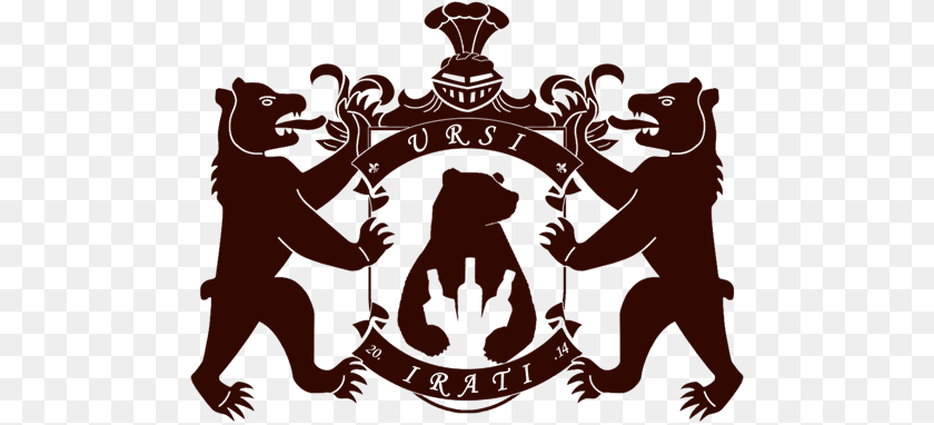 The Angry Bears Community Illustration, Maroon, Wood PNG