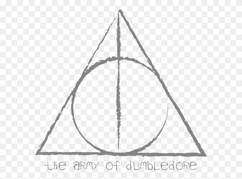 598x563 The Army Of Dumbledore Reliquias De La Muerte Camiseta, Triangle Hd Png