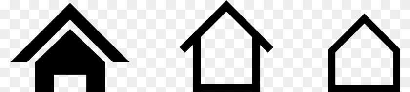 800x190 The Art Simple Home Icon, Gray Clipart PNG