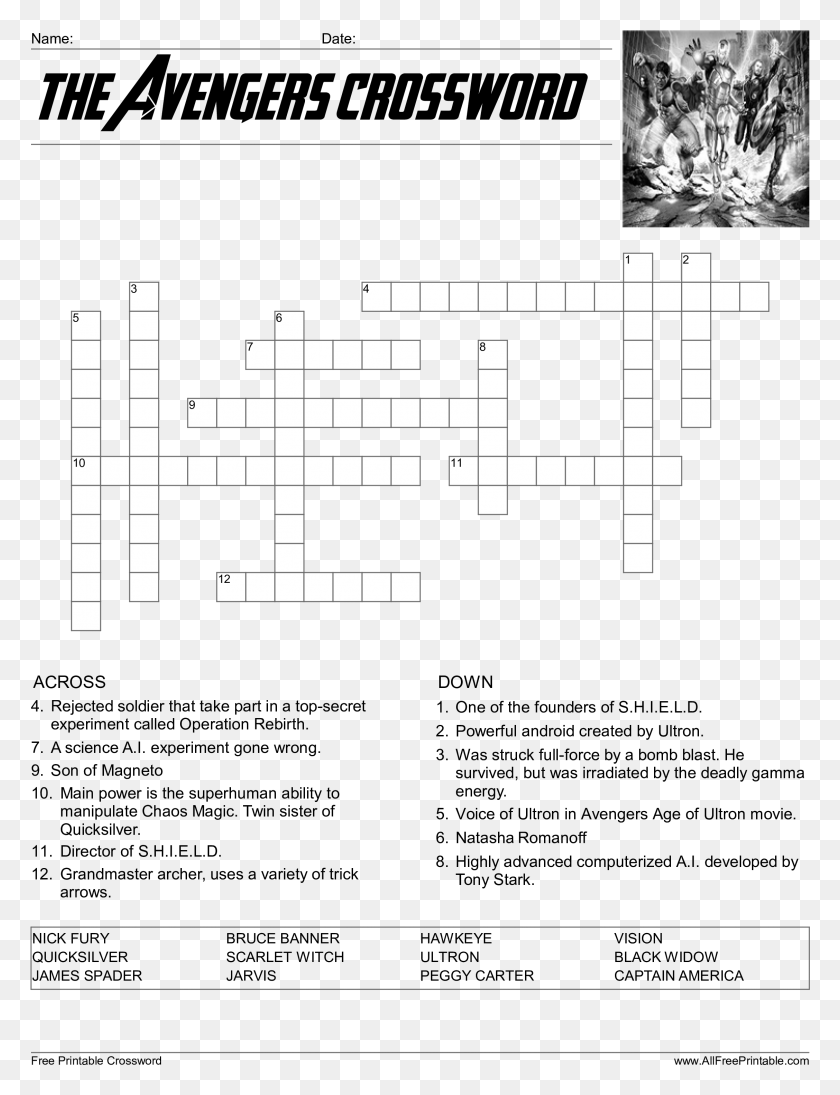 The Avengers Crossword Main Image Avengers Game Crossword Puzzle HD