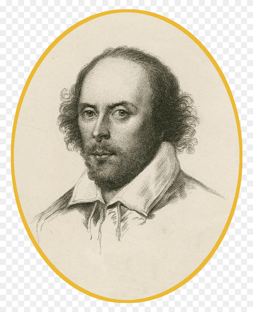 770x977 The Bard Shakespeare Portrait Black And White, Person HD PNG Download