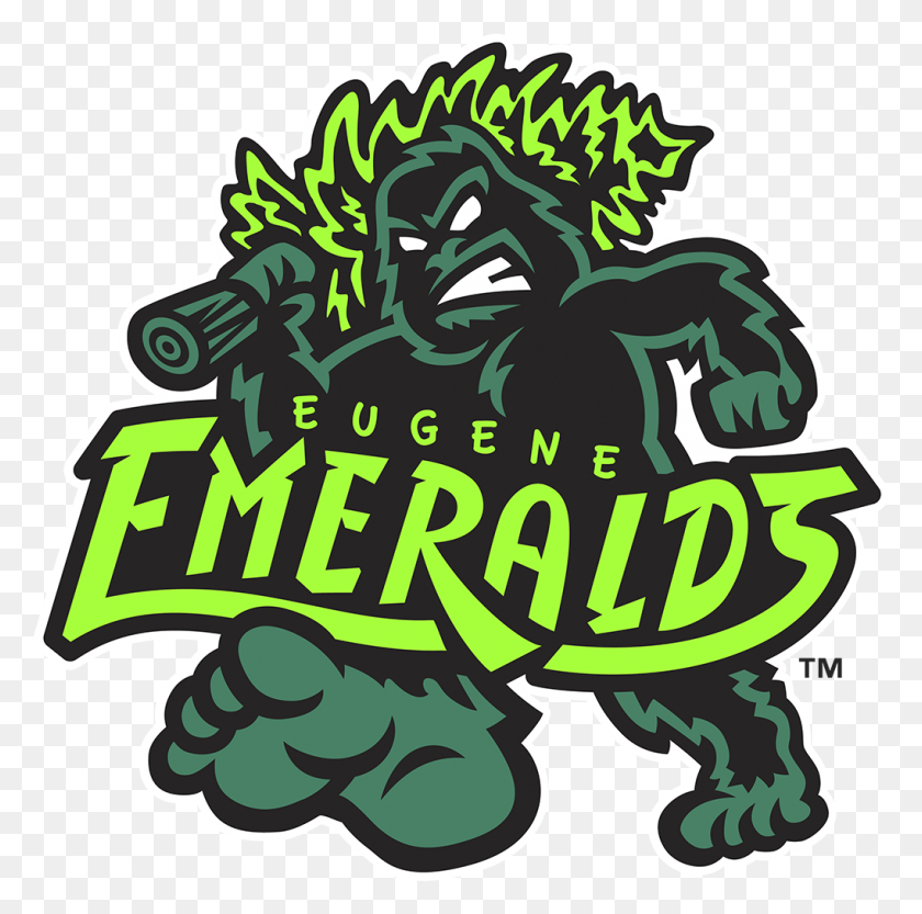 1019x1011 La Franquicia De Béisbol Las Esmeraldas Eugene Que Pertenecen A Eugene Emeralds Logo, Vegetación, Planta, Verde Hd Png