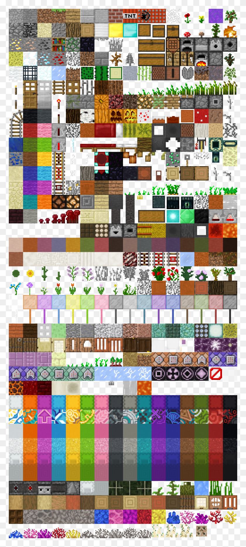 4096x9472 The Basic 256 X 544 Terrainext File Is Used Minecraft Texture Pack File, Collage, Poster HD PNG Download