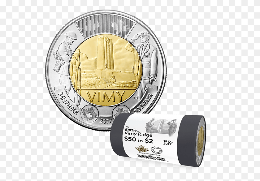 551x525 The Battle Of Vimy Ridge Vimy Ridge Toonie 2017, Coin, Money, Clock Tower HD PNG Download
