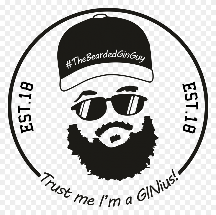 1062x1060 The Bearded Gin Guy Logo Design, Label, Text, Sunglasses Descargar Hd Png