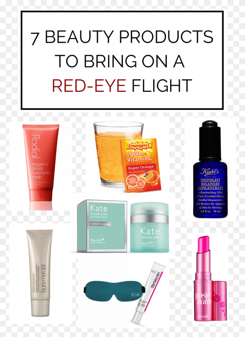 1029x1446 The Beauty Products You Need After A Red Eye Flight Cosmetics, Bottle, Sunscreen, Label HD PNG Download