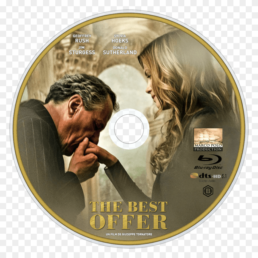 1000x1000 The Best Offer Bluray Disc Image The Best Offer, Disk, Dvd, Person HD PNG Download