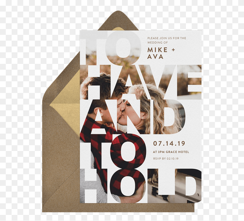 550x701 The Best Places To Buy Your Wedding Invitations Online Bold Typography Wedding Invites, Poster, Advertisement, Flyer HD PNG Download