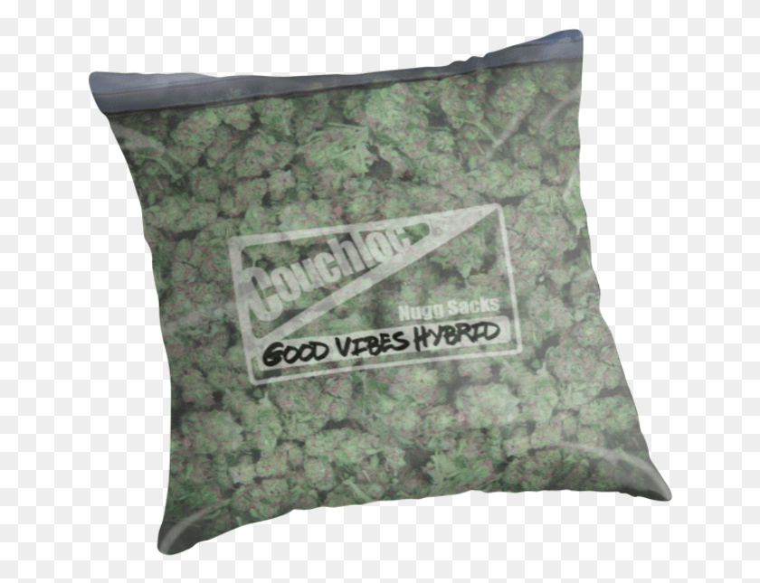 649x585 The Big Bag Of Weed Pillow Throw Pillows By Kushcoast Big Bag Of Weed Pillowcase, Cushion HD PNG Download