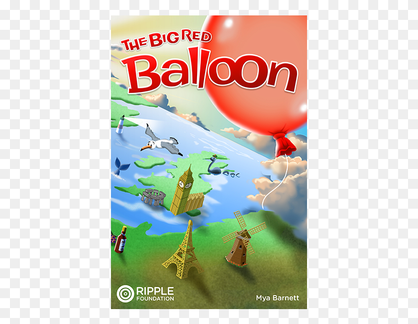 395x592 The Big Red Balloon Written By Mya Barnett Poster, Bird, Animal, Person HD PNG Download