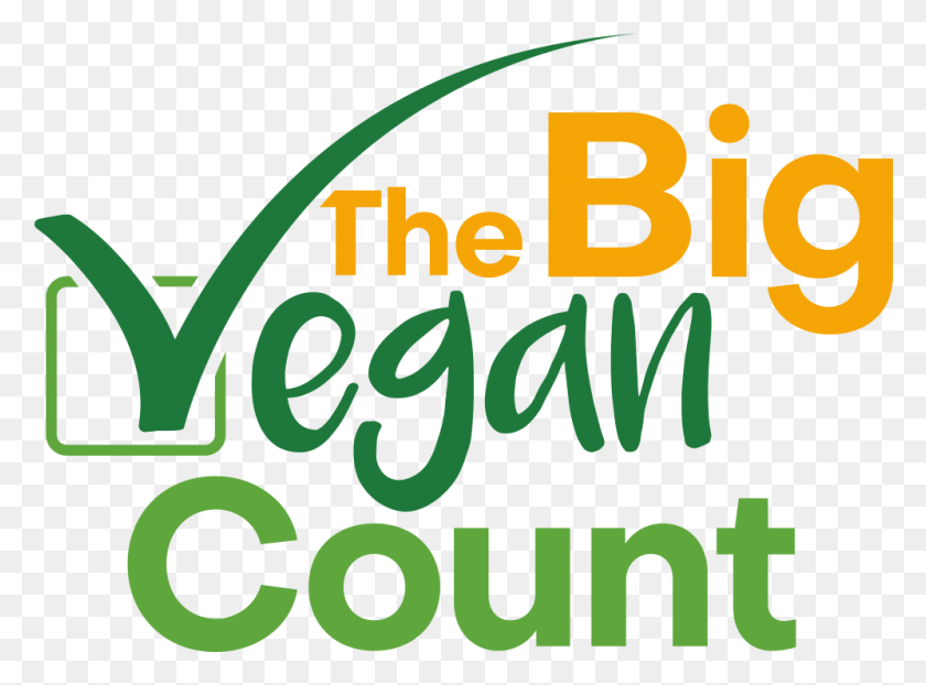 997x719 Descargar Png The Big Vegan Count Logo Diseño Gráfico, Texto, Alfabeto, Word Hd Png