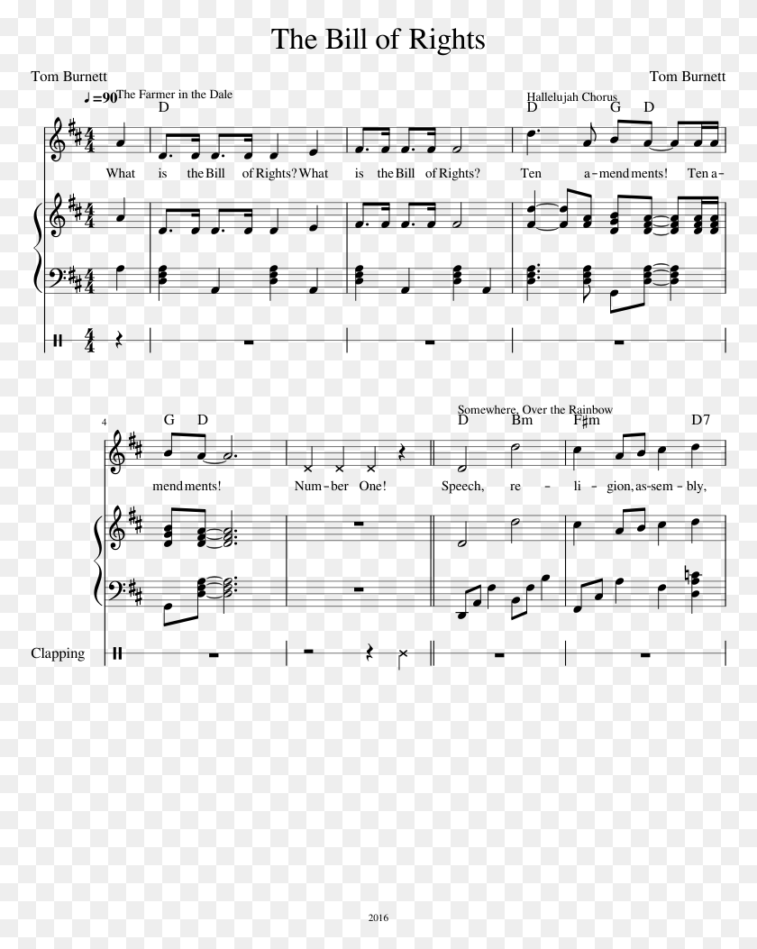 773x993 The Bill Of Rights Sheet Music Composed By Tom Burnett All That Matters Sheet Music Rwby, Gray, World Of Warcraft HD PNG Download