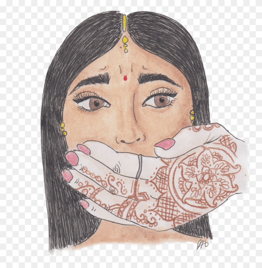 863x883 The Bindi Isn39t Indie Illustration, Clothing, Apparel, Face HD PNG Download