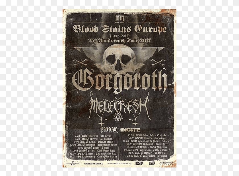 401x558 Европейский Тур Blood Stains Начнется На Следующей Неделе И Gorgoroth, Плакат, Реклама, Флаер Png Скачать