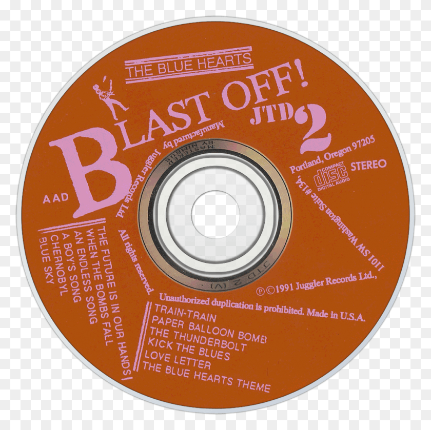 1000x1000 The Blue Hearts Blast Off Cd Disc Image Cd, Disk, Dvd HD PNG Download
