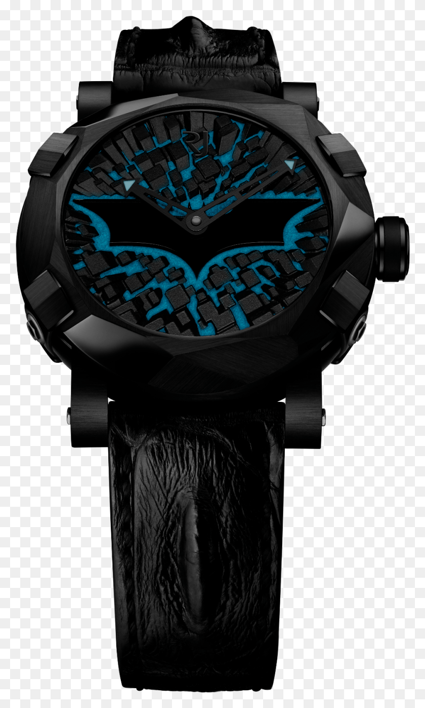 941x1614 The Blue Superluminova Brings The Watch Into Another Romain Jerome Batman Gotham, Wristwatch, Clock Tower, Tower HD PNG Download