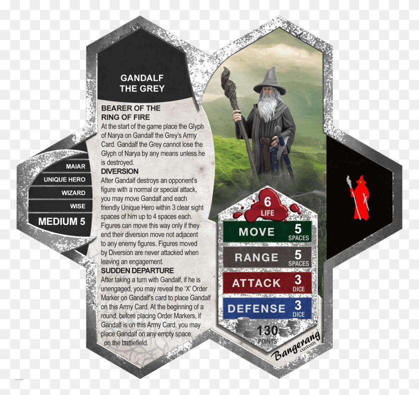 1467x1377 The Book Of Gandalf The Grey Custom Heroscape Cards Gandalf, Flyer, Poster, Paper HD PNG Download