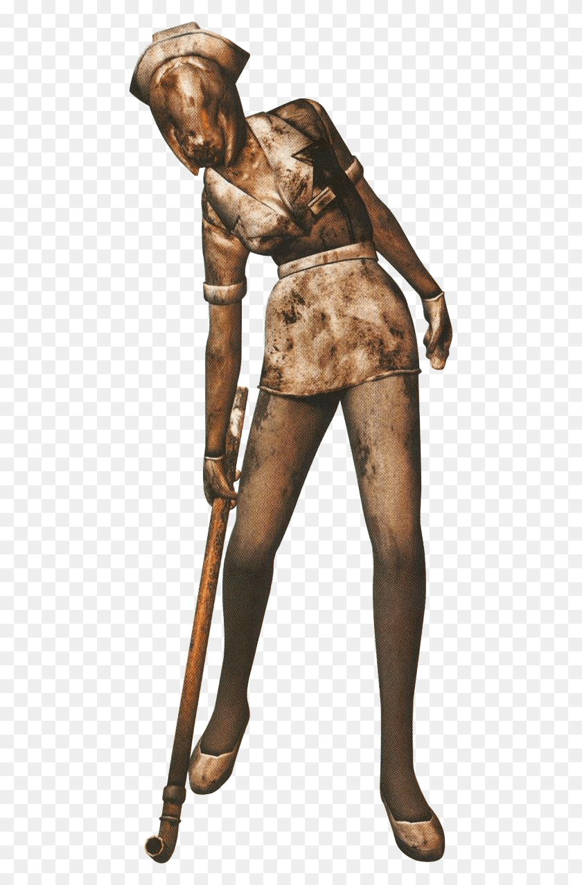 468x1217 The Bubble Head Nurse Is A Female Monster That James Silent Hill Female Monsters, Bronze, Person, Human HD PNG Download