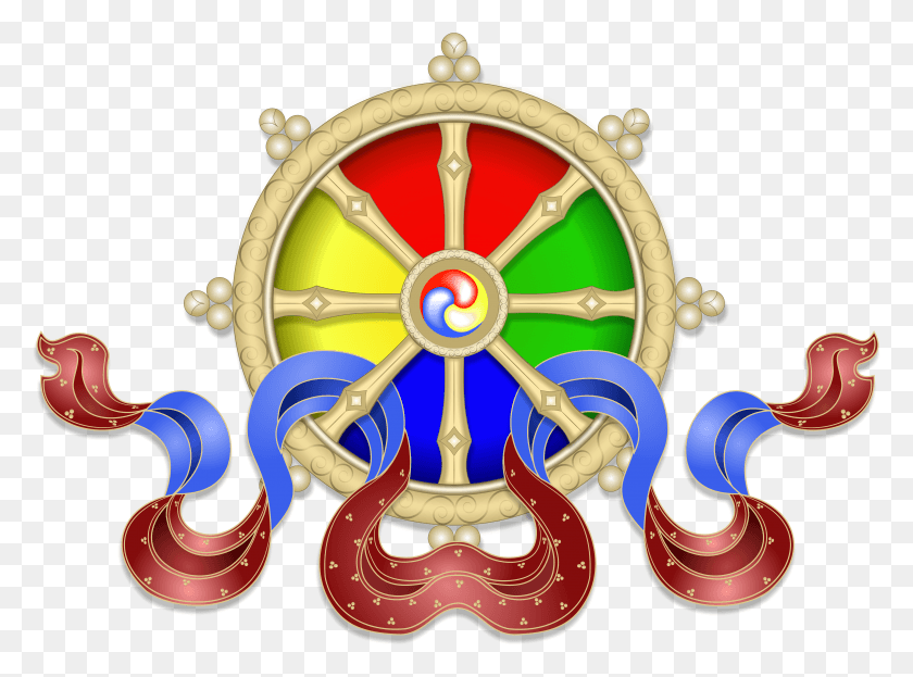 4231x3055 The Buddhist Dharma Wheel This Art Work Created By Buddhist Dharma Wheel, Symbol, Emblem, Logo HD PNG Download