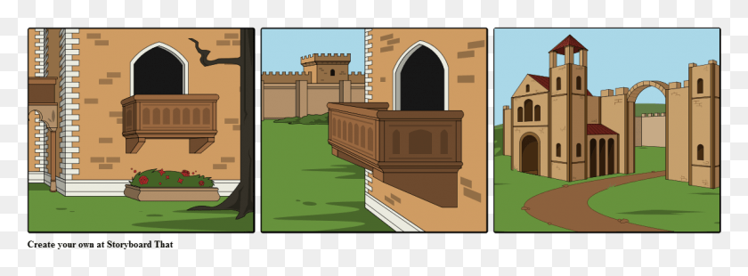 1145x367 The Castle Cartoon, Architecture, Building, Fort HD PNG Download
