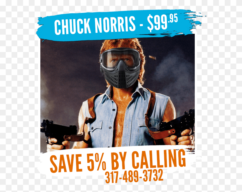 594x605 The Chuck Norris Rental Package At White River Paintball Chuck Norris In Way Of The Dragon, Poster, Advertisement, Person HD PNG Download