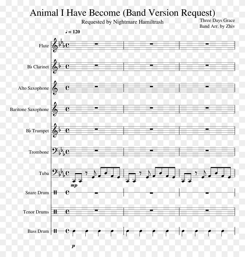 773x820 The Clock Strikes Flute Sheet Music, Gray, World Of Warcraft HD PNG Download