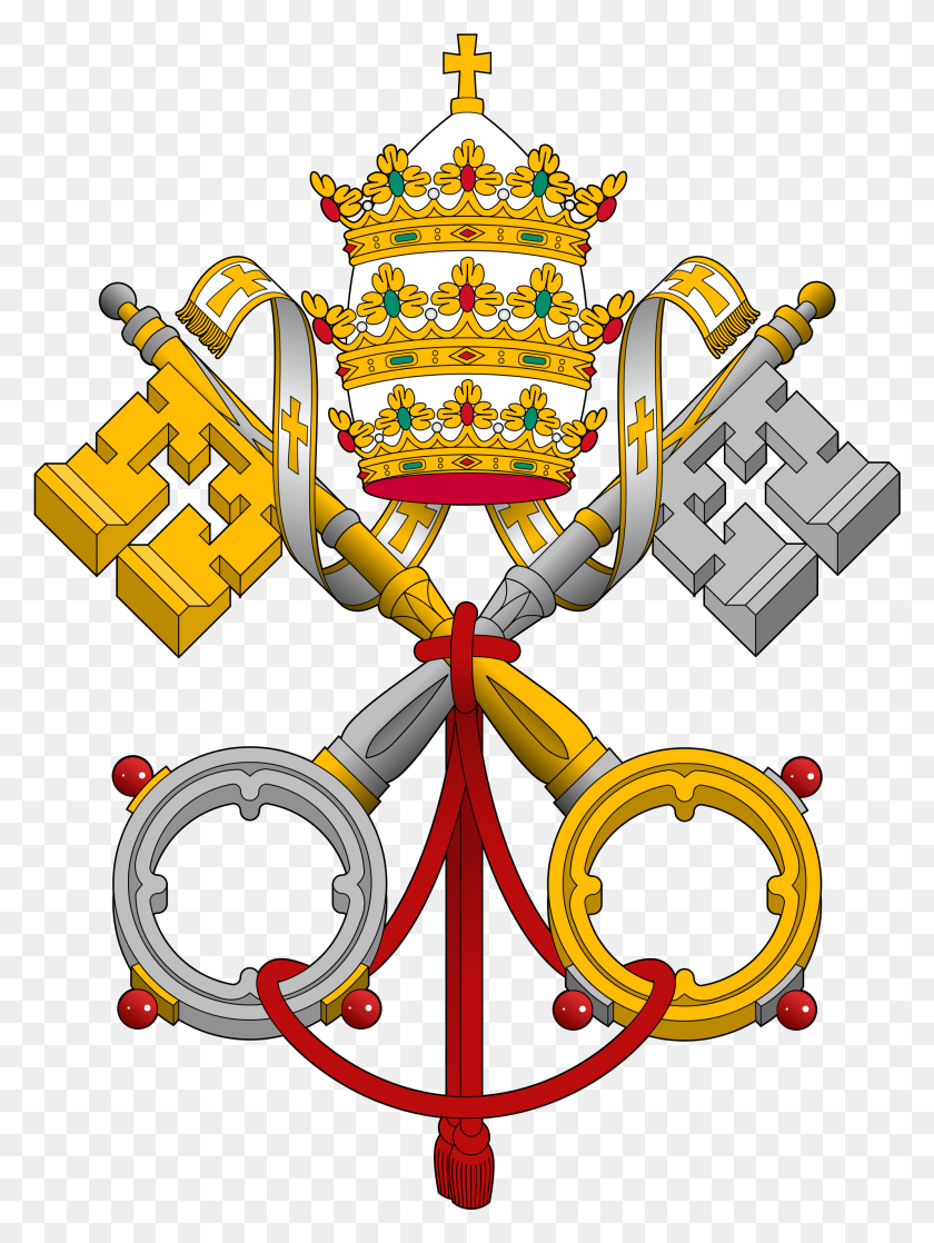 1991x2701 Герб Святого Престола С Пересеченным Ватиканом Hd Png Скачать