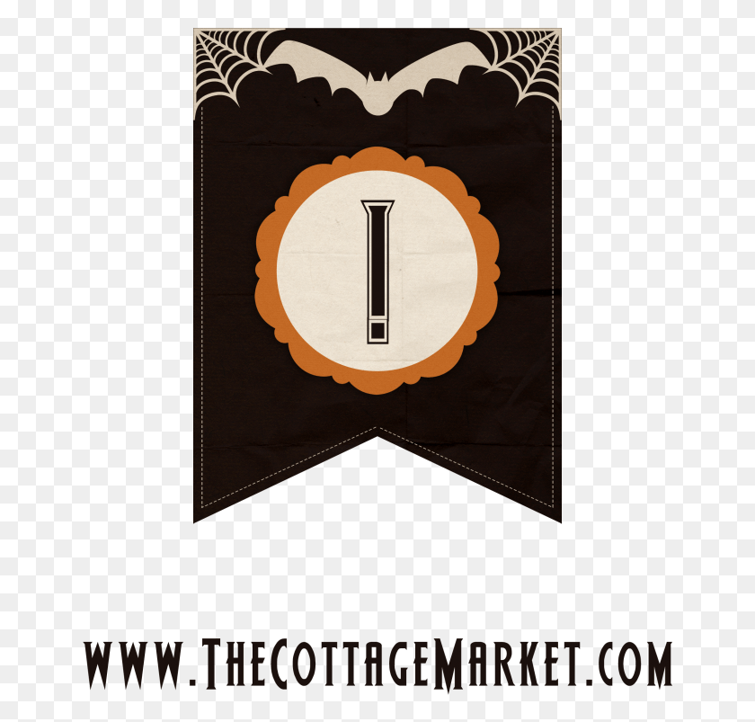 657x743 The Cottage Market Tv Halloween Printable Banner Letters, Text, Rug, Graphics HD PNG Download