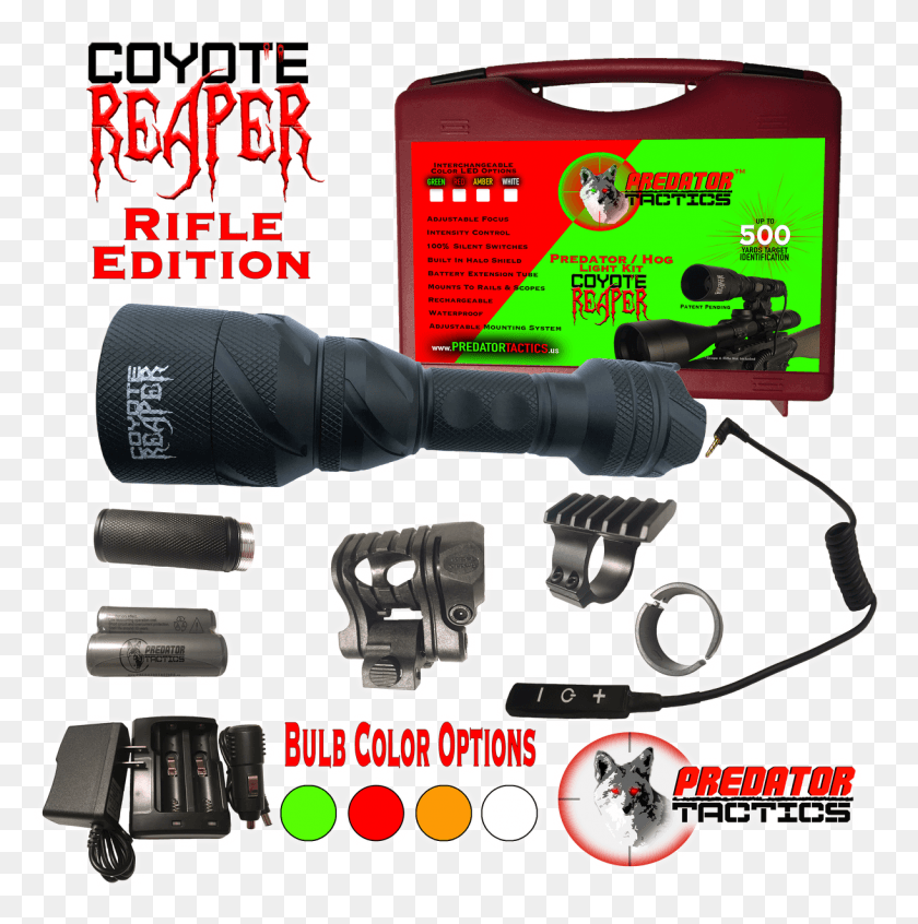 1220x1230 Descargar Png El Coyote Reaper Rifle Edition Predator Tactics Coyote Reaper, Light, Linterna, Lámpara Hd Png