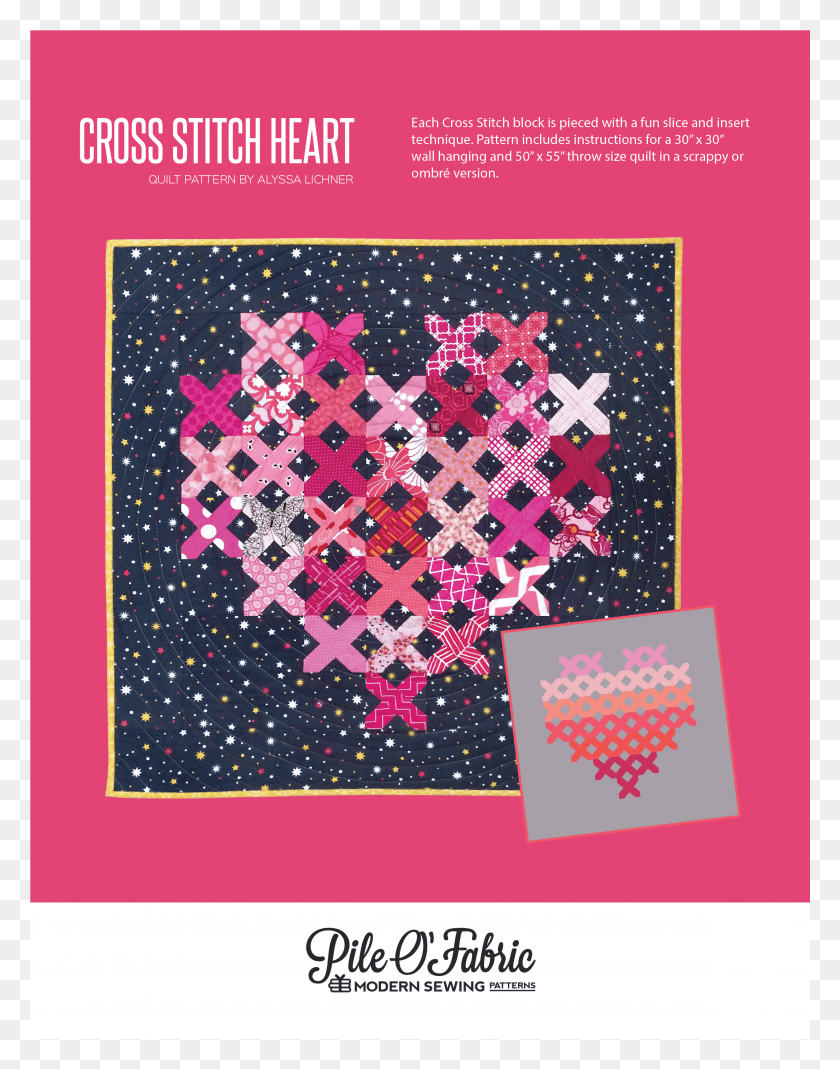 2551x3301 The Cross Stitch Heart Quilt Is A Fun Quilt That Uses Free Heart Quilt Patterns HD PNG Download