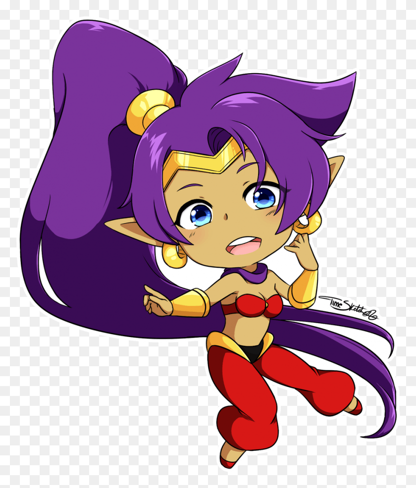 918x1091 The Cute Genie Herself Shantae From Cartoon, Graphics, Manga HD PNG Download