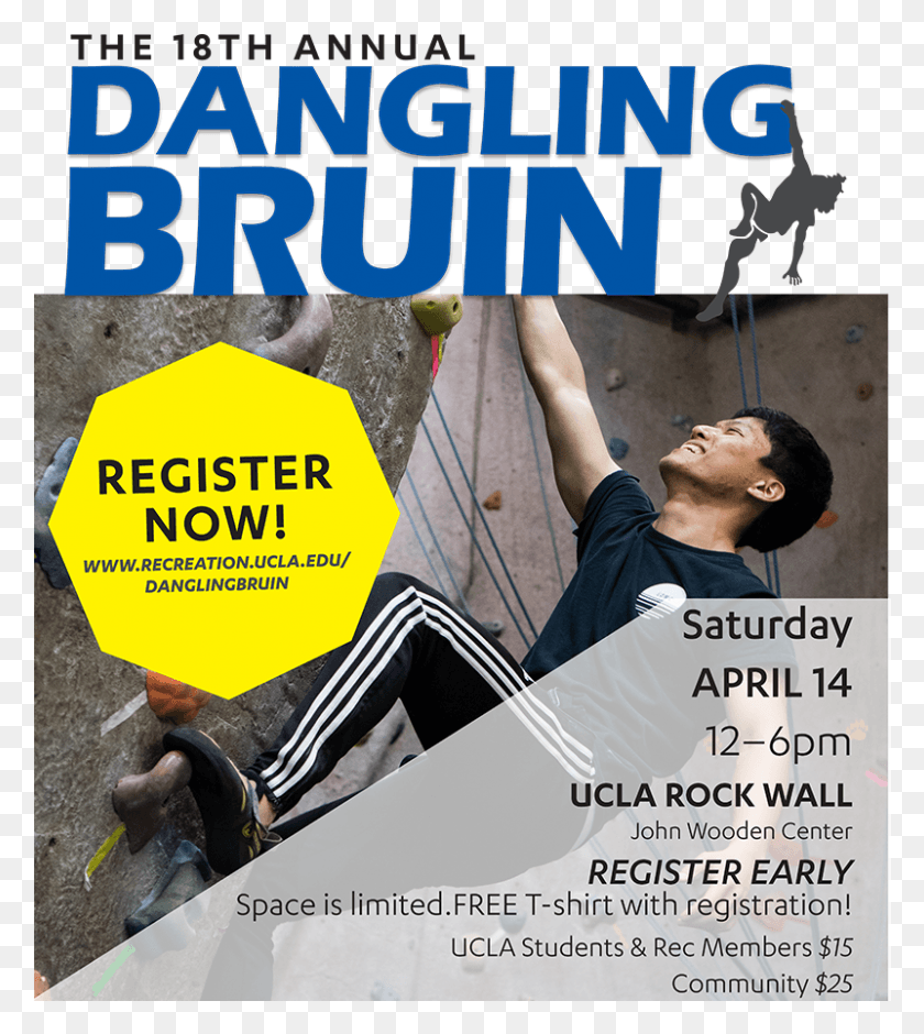 801x904 The Dangling Bruin Is A Points Based Climbing Competition Flyer, Poster, Advertisement, Paper HD PNG Download