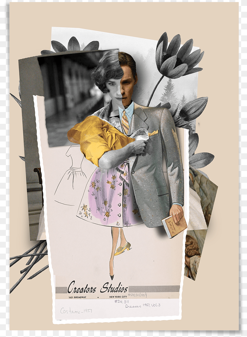 823x1143 The Danish Girl By Selman Hosgor Girl Collage Art, Adult, Person, Female, Coat Sticker PNG