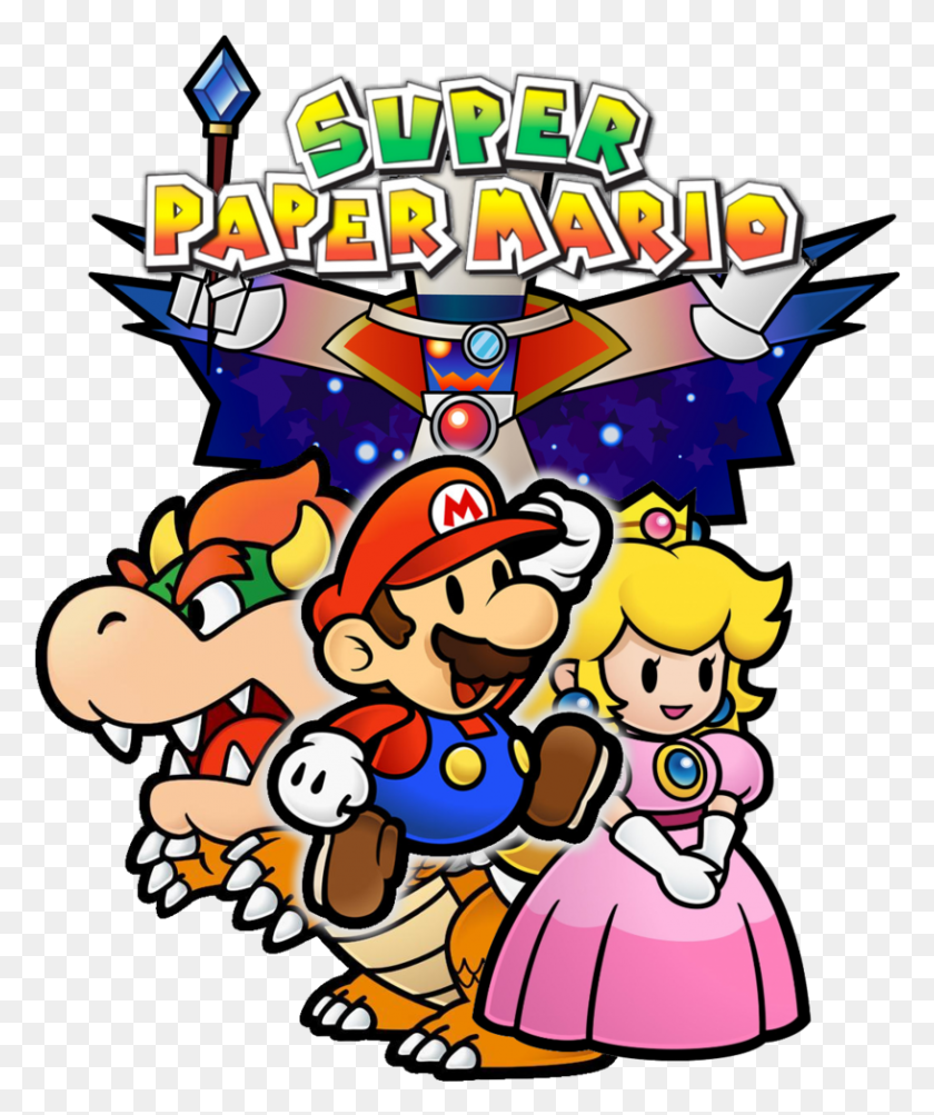 816x987 The Dark Side Of The Moon Super Paper Mario Fairies, Super Mario, Poster, Advertisement HD PNG Download