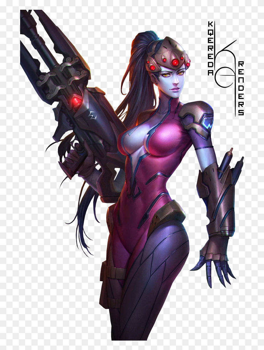 713x1054 The Deadly Tactics Of Widowmaker Hello Playstation Overwatch Black Widow, Costume, Toy, Person HD PNG Download