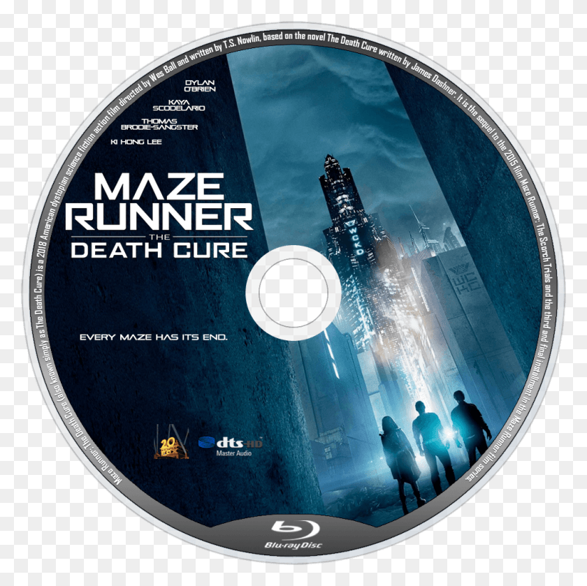 1000x1000 The Death Cure Bluray Disc Image Maze Runner Death Cure Dvd Label, Disk, Person, Human HD PNG Download