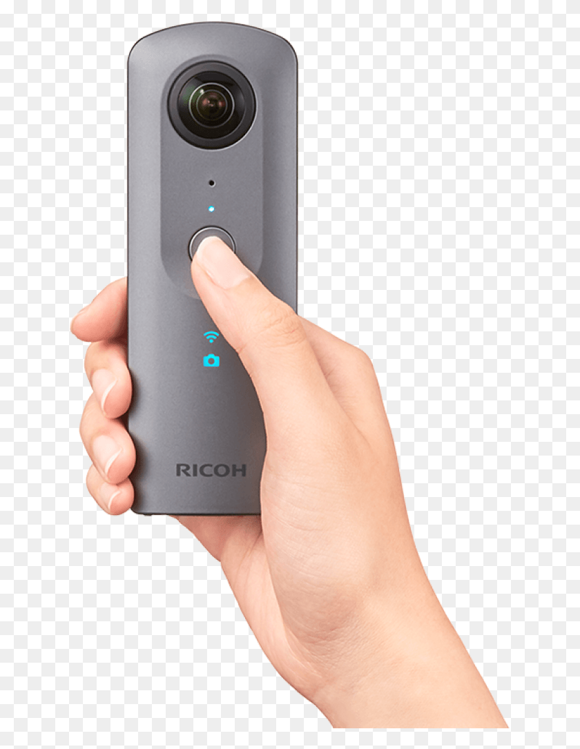 639x1025 The Design Hasn39t Really Changed From Its Predecessor Ricoh Theta V, Person, Human, Mobile Phone HD PNG Download