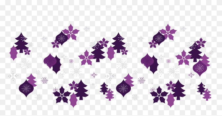 1850x908 The Designs Use Coffee Bean39s Signature Purple Simple Illustration, Pattern, Snowflake, Graphics HD PNG Download