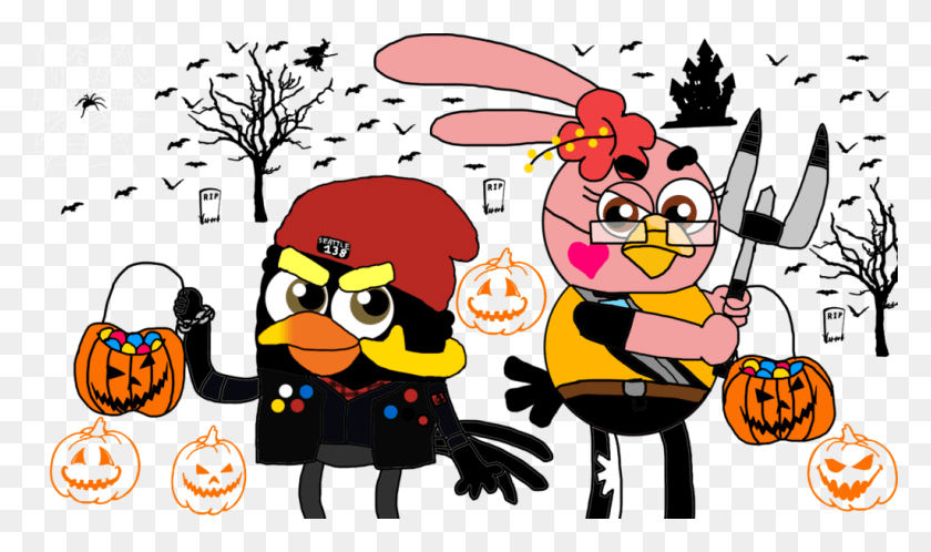 1024x576 The Different Halloween Costumes Of Janet X Myrick Halloween, Angry Birds, Sunglasses, Accessories HD PNG Download
