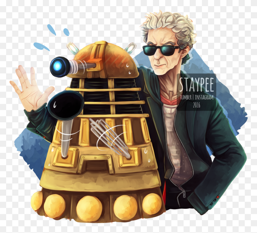 916x825 The Doctor And A Dalek Explain Explaaaaiiiinnn Poster, Sunglasses, Accessories, Accessory HD PNG Download