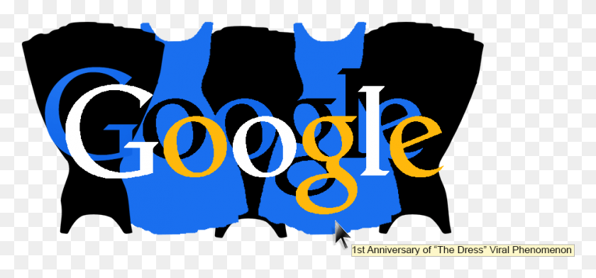 937x400 The Dress Google Doodle Google Doodle, Text, Alphabet, Number HD PNG Download