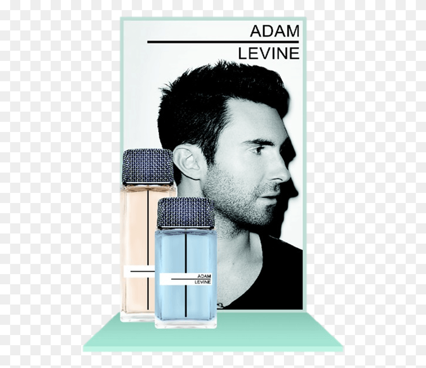 517x665 The Eau De Parfum For Her Is Exactly What You39d Expect Adam Levine Black And White, Cosmetics, Bottle, Person HD PNG Download