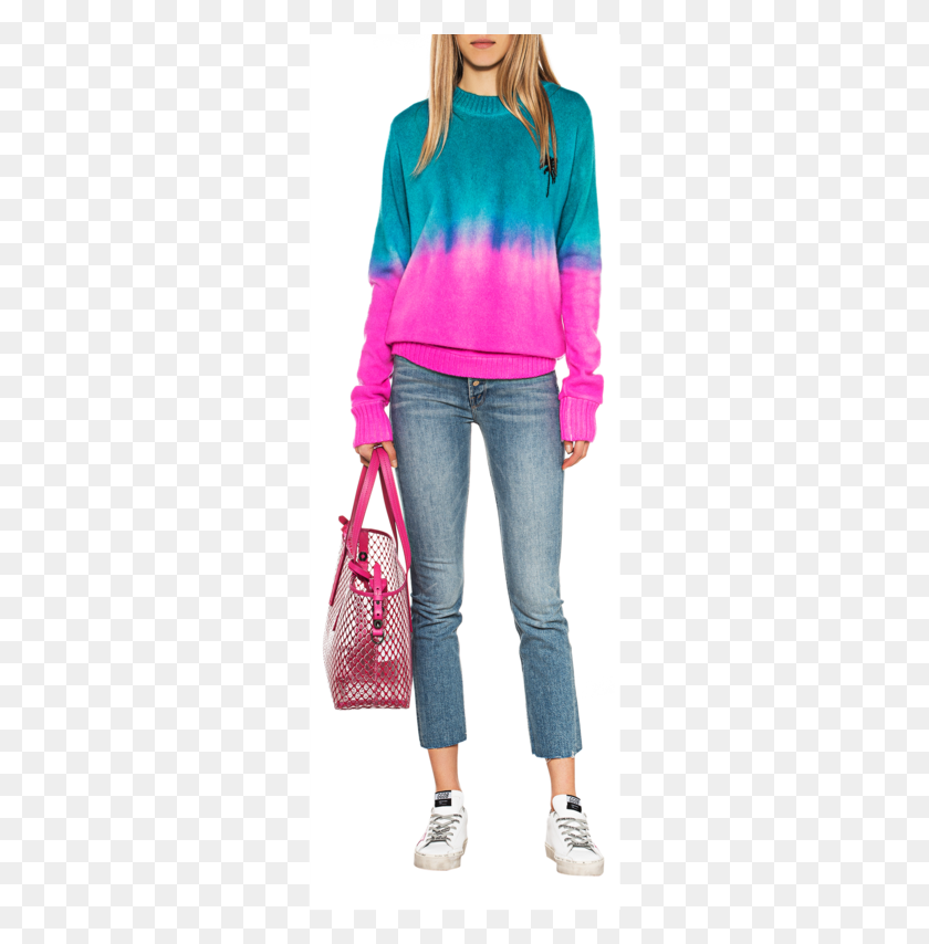 284x794 The Elder Statesmanpalm Trees Neon Multicolor Cashmere Girl, Pants, Clothing, Apparel HD PNG Download