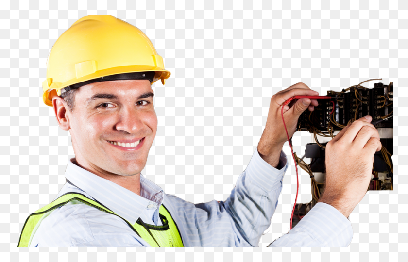 900x554 The Electrical Repair Experts Happy Electrician, Clothing, Apparel, Person HD PNG Download