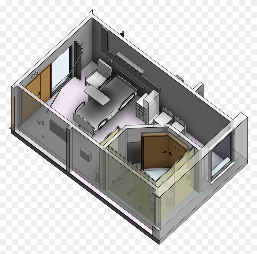 1551x1532 The Eleven Acute Care Rooms Comprise A Single Bedroom Floor Plan, Building, Box, Housing HD PNG Download