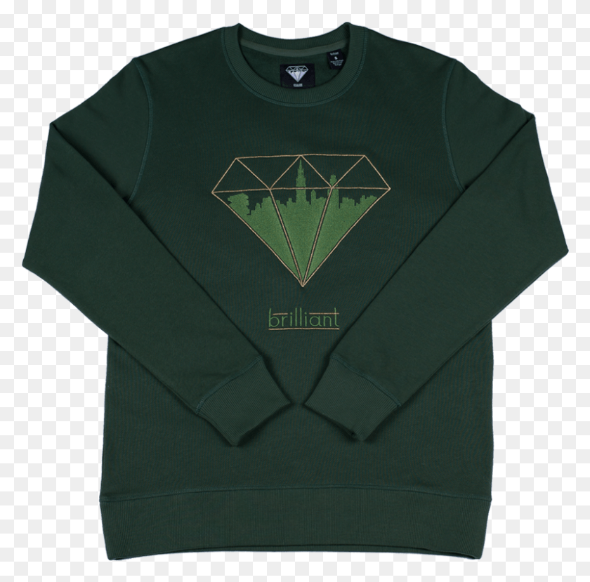 801x790 The Emerald In Gold Emblem, Clothing, Apparel, Sweater HD PNG Download